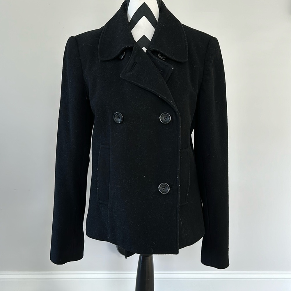 Harve Benard Black Pea‎ Coat Sz10